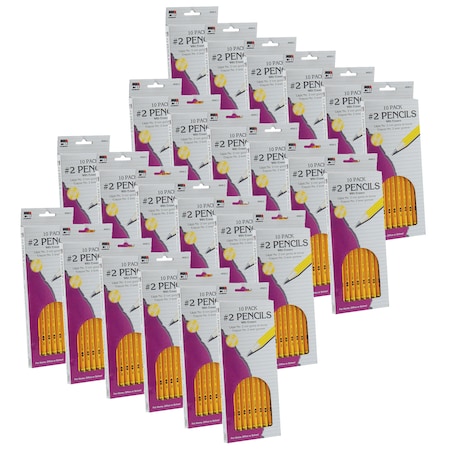 Charles Leonard No. 2 Pencil with Eraser, PK240 65812